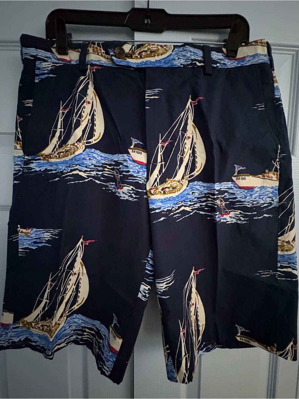 Brooks Brothers Red and White Striped Bermuda Shorts